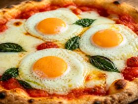 Bobby Flay Margherita Pizza with a Fried Egg Recipe