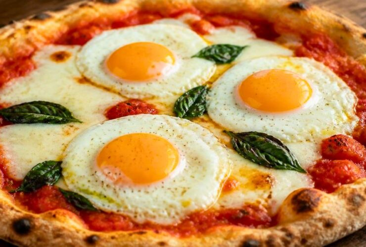 Bobby Flay Margherita Pizza with a Fried Egg Recipe