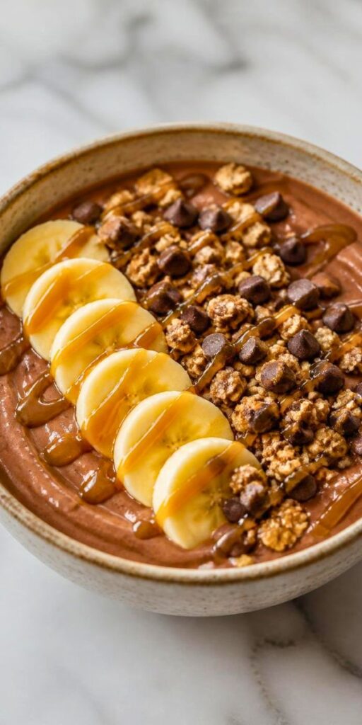 Chocolate Caramel Smoothie Bowl Recipe