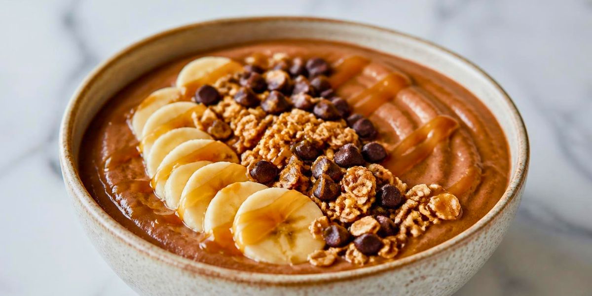Chocolate Caramel Smoothie Bowl Recipe