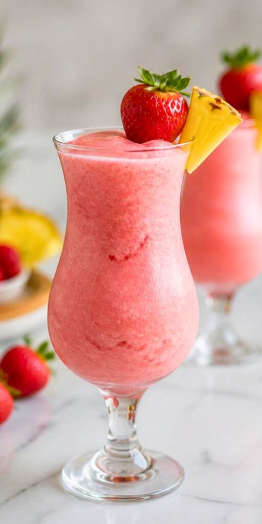 Delicious Virgin Strawberry Piña Colada Recipe