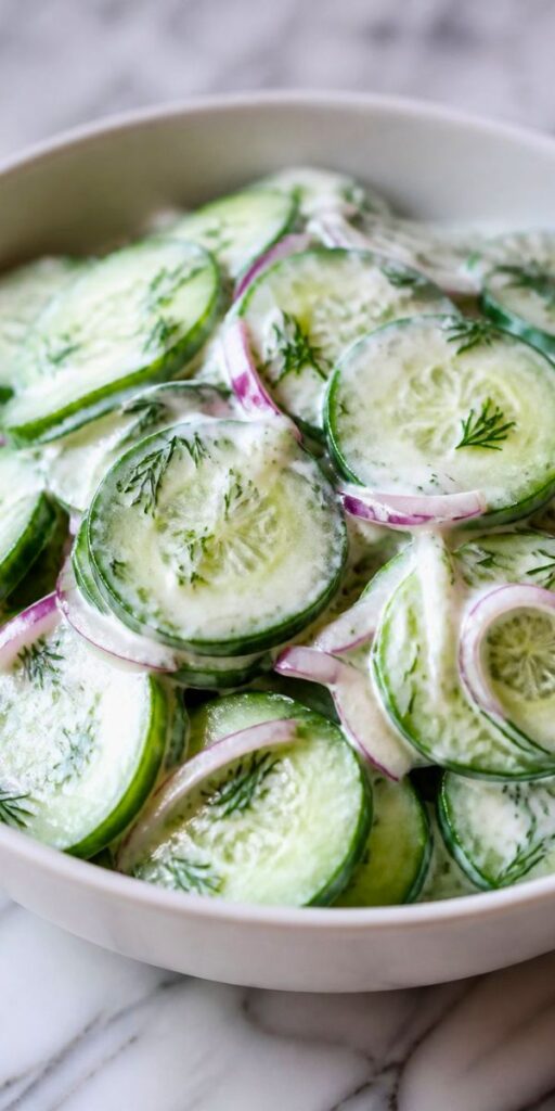 Paula Deen Creamy Cucumber Salad Recipe