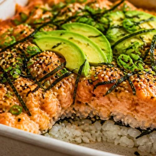 Spicy Salmon Sushi Bake Recipe