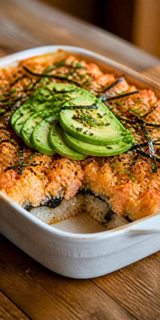 Spicy Salmon Sushi Bake Recipe