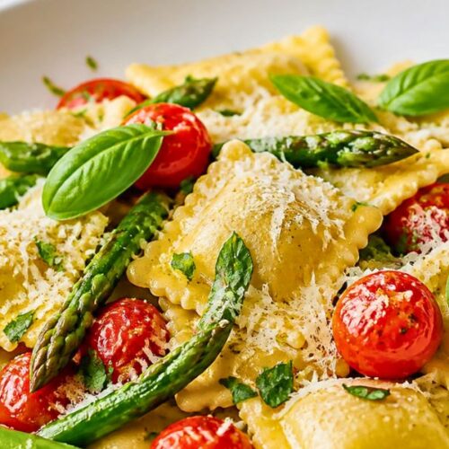 Ravioli Asparagus Tomato Recipe