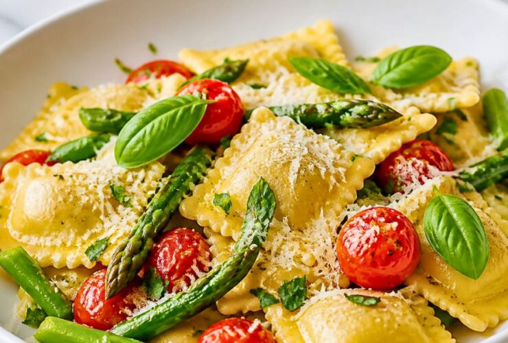 Ravioli Asparagus Tomato Recipe