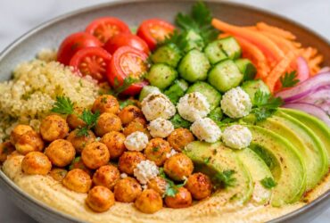 Roasted Chickpea Hummus Bowl Recipe