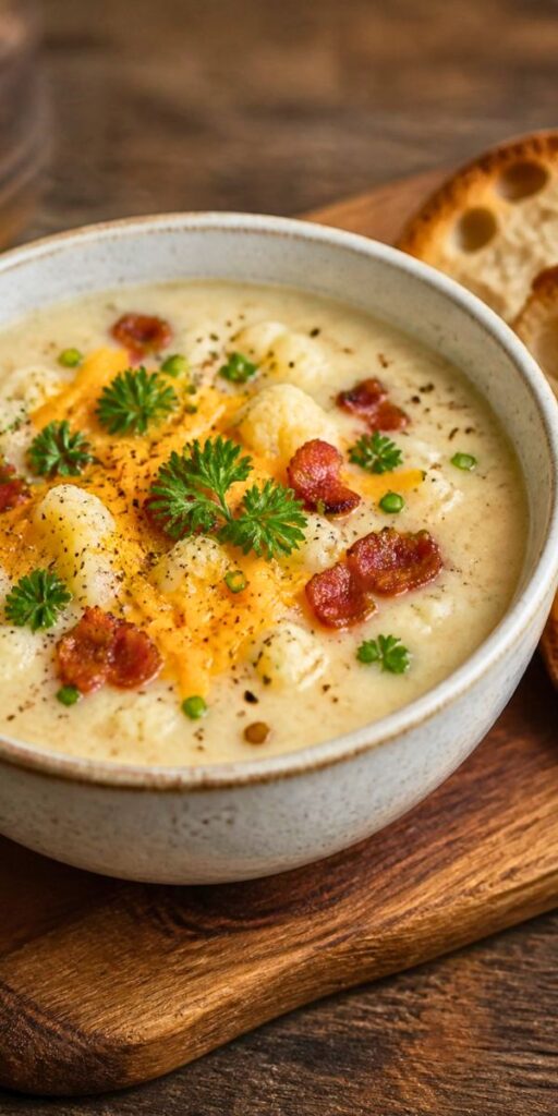 Cheesy Cauliflower Soup Recipe