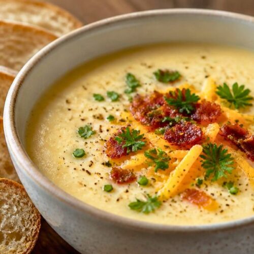 Cheesy Cauliflower Soup Recipe