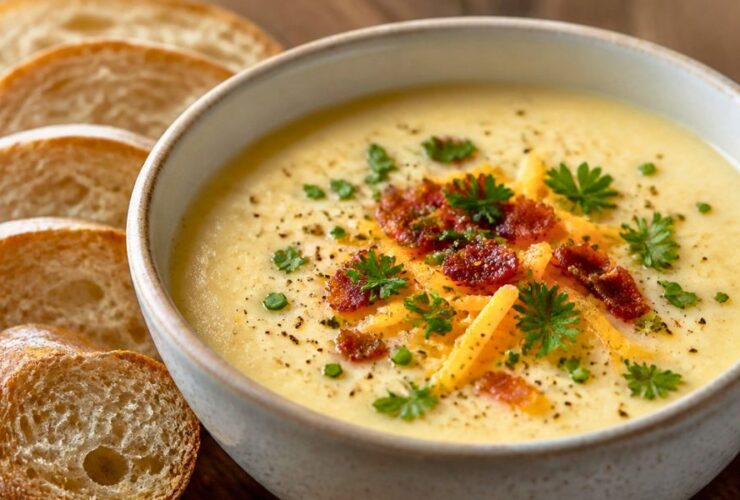 Cheesy Cauliflower Soup Recipe