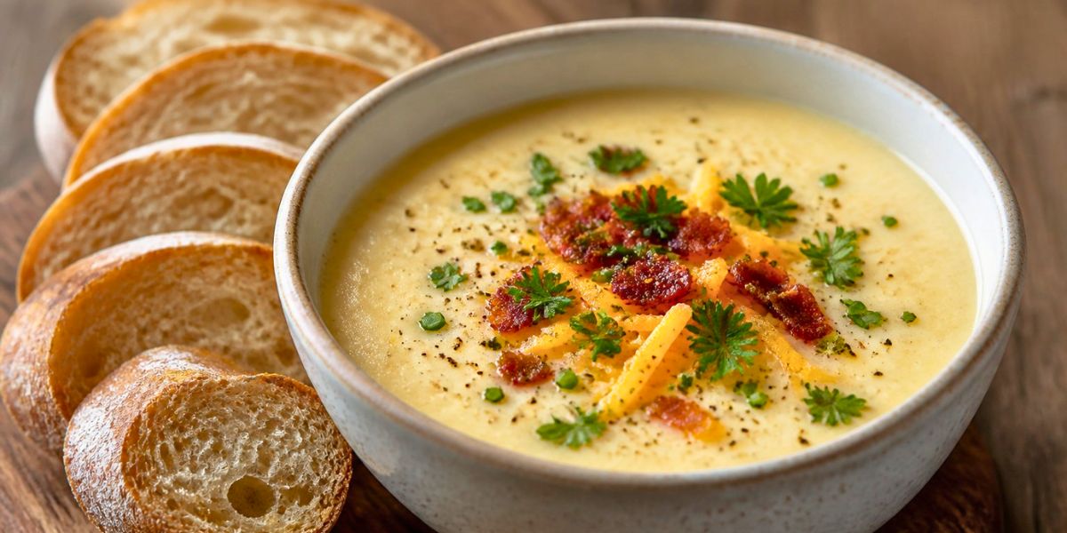 Cheesy Cauliflower Soup Recipe