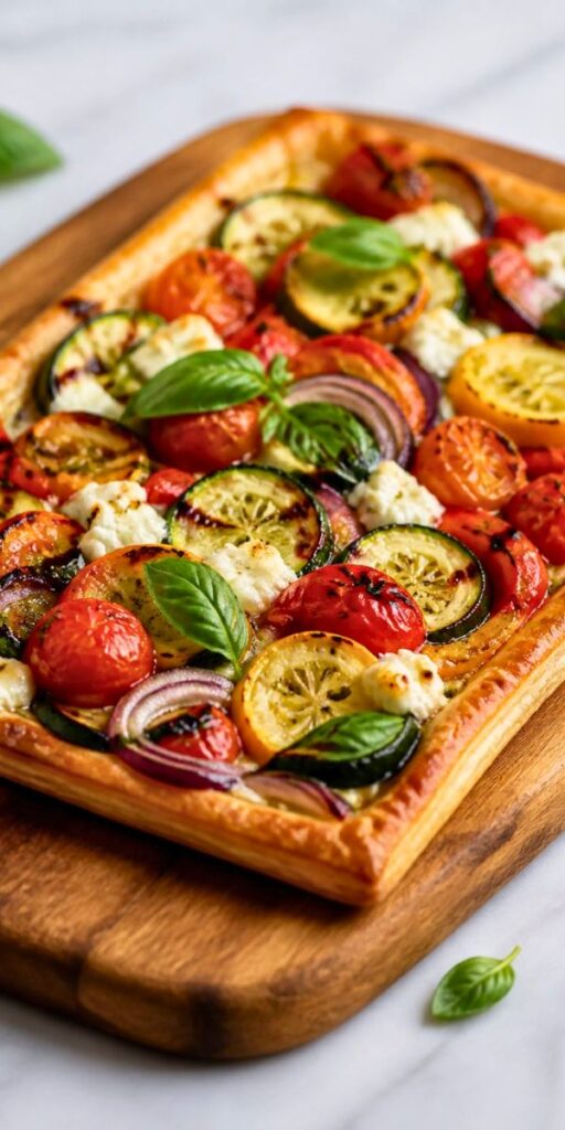 Grilled Vegetable and Goat Cheese Tart Recipe