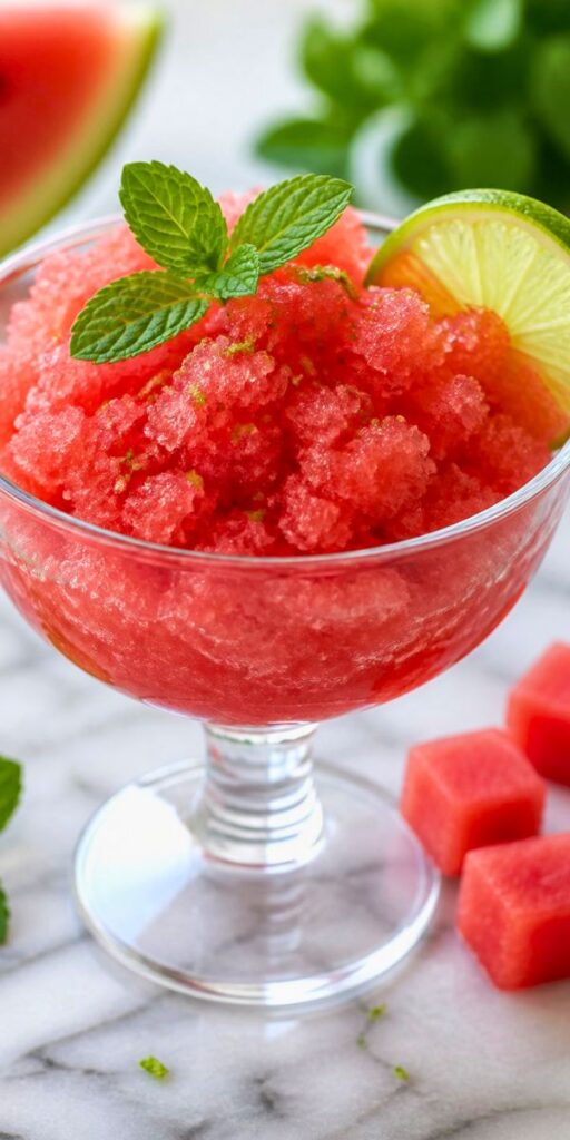 Watermelon Lime Granita Recipe